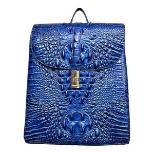 Authentic Brahmin Sadie Vista Blue Ombre Melbourne Leather Backpack Like New